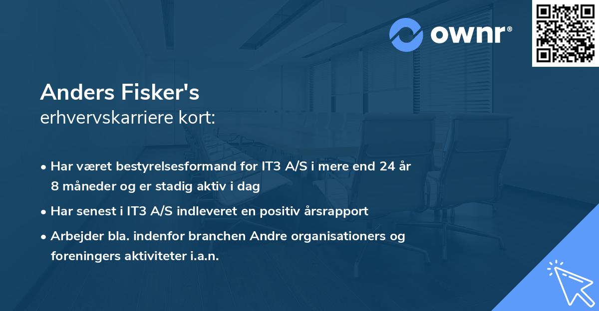 Anders Fisker's erhvervskarriere kort