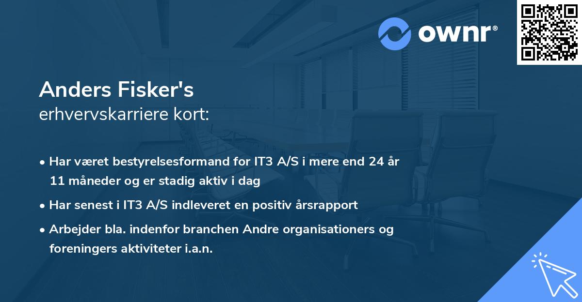 Anders Fisker's erhvervskarriere kort
