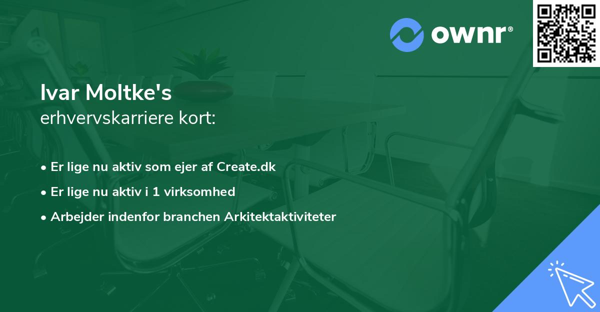 Ivar Moltke's erhvervskarriere kort