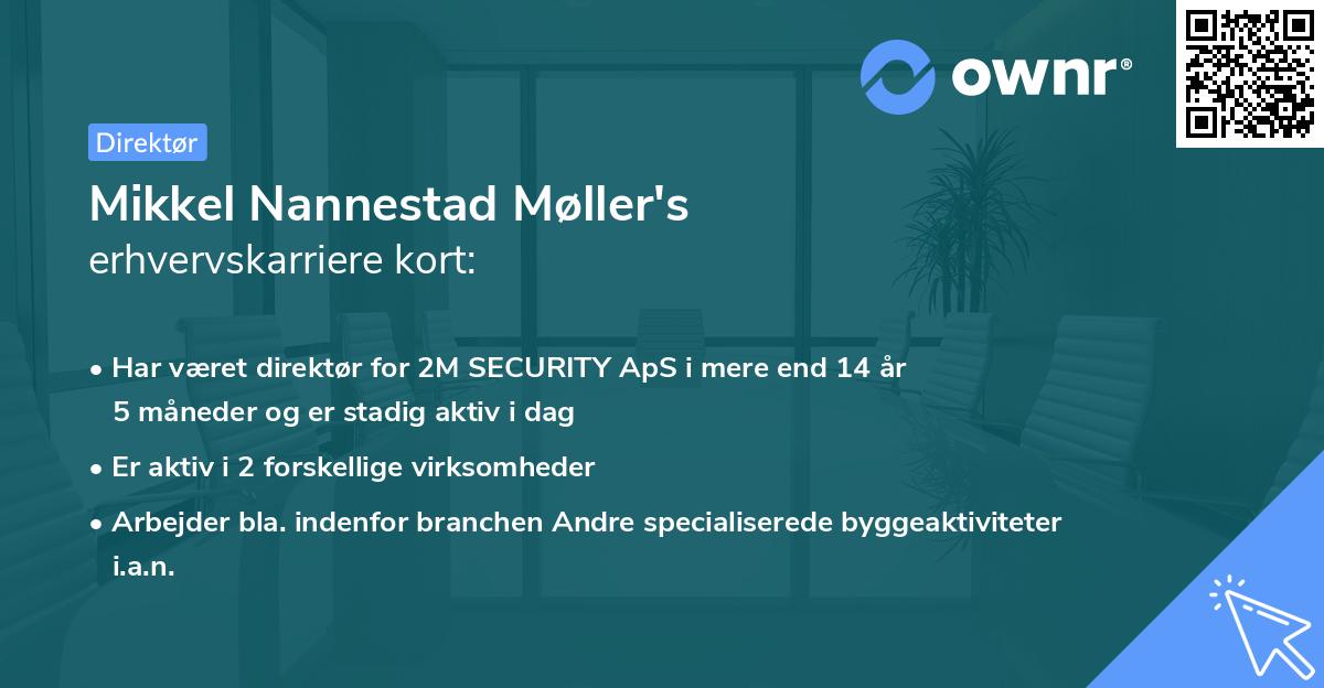 Mikkel Nannestad Møller's erhvervskarriere kort