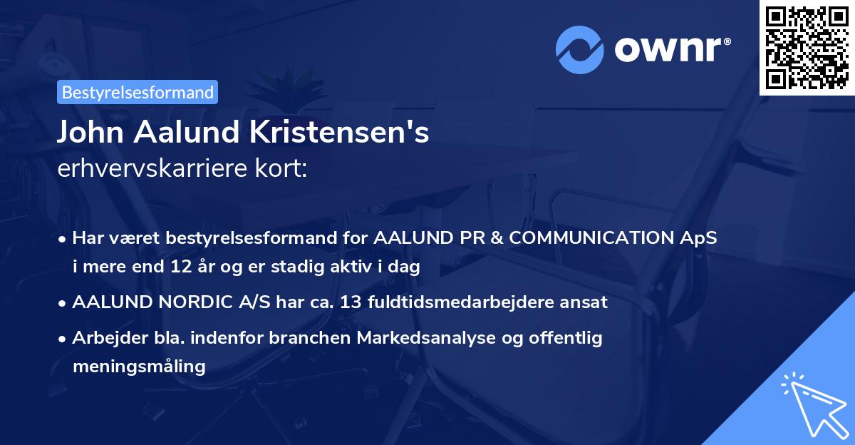 John Aalund Kristensen's erhvervskarriere kort