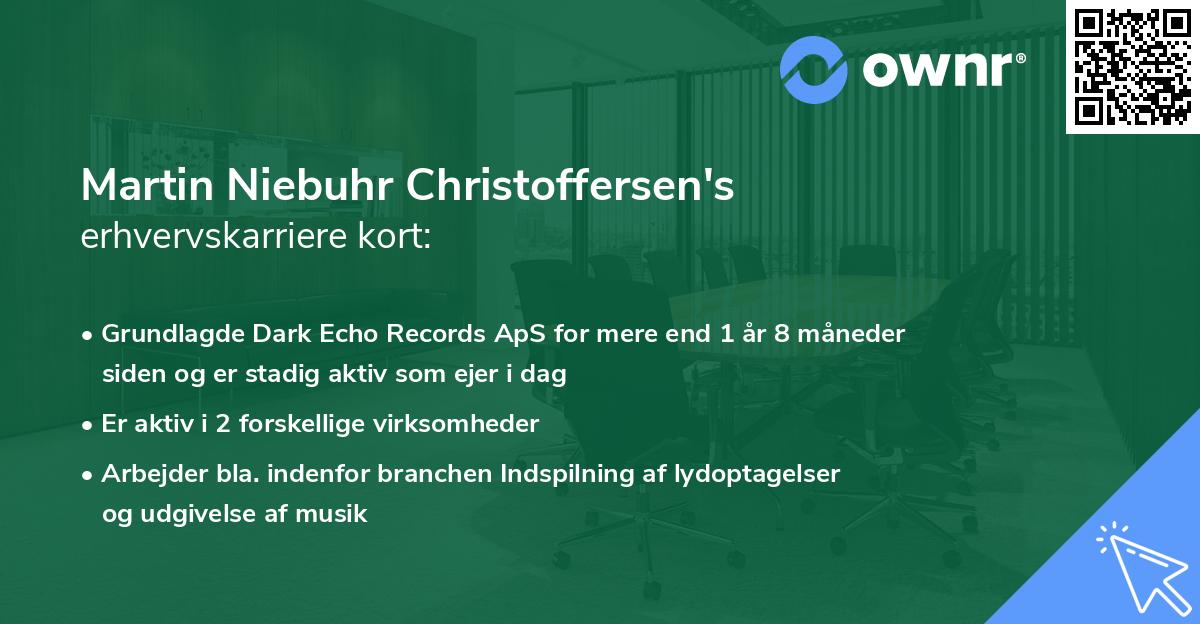 Martin Niebuhr Christoffersen's erhvervskarriere kort