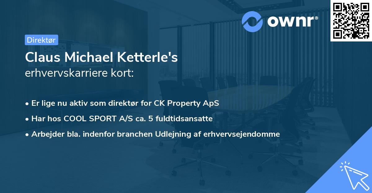 Claus Michael Ketterle's erhvervskarriere kort