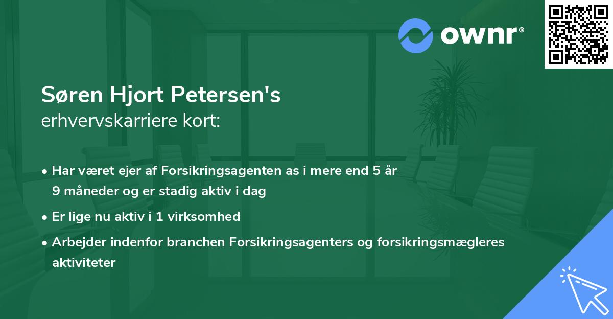 Søren Hjort Petersen's erhvervskarriere kort
