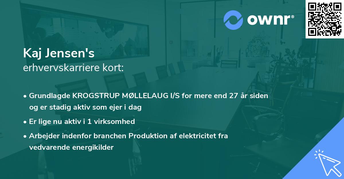 Kaj Jensen's erhvervskarriere kort