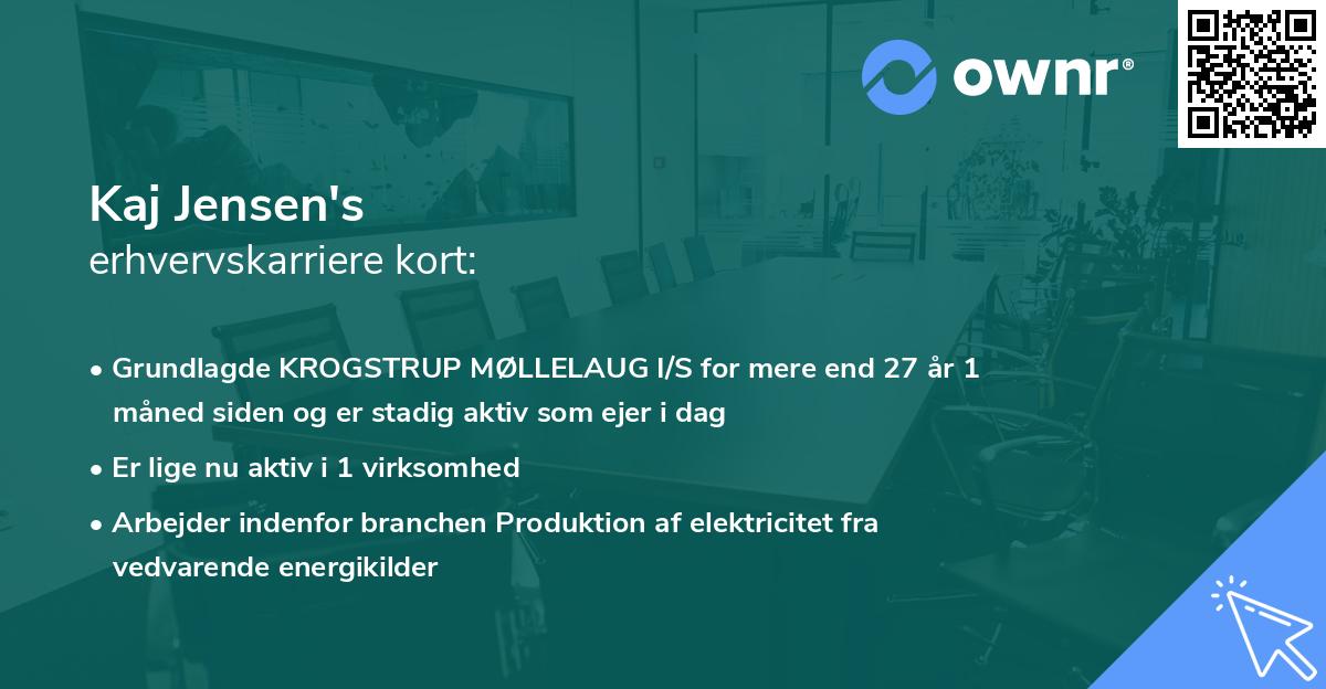 Kaj Jensen's erhvervskarriere kort
