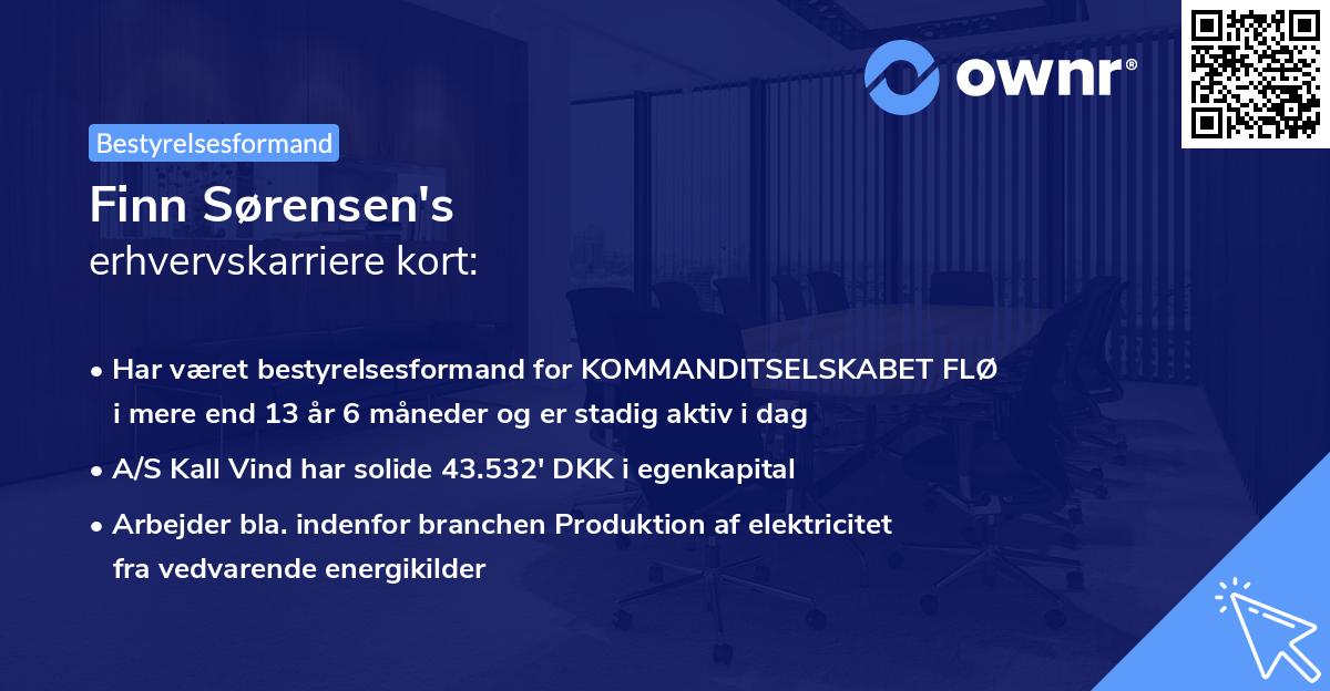 Finn Sørensen's erhvervskarriere kort