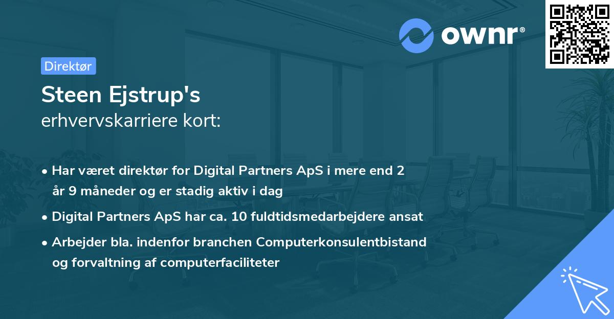 Steen Ejstrup's erhvervskarriere kort