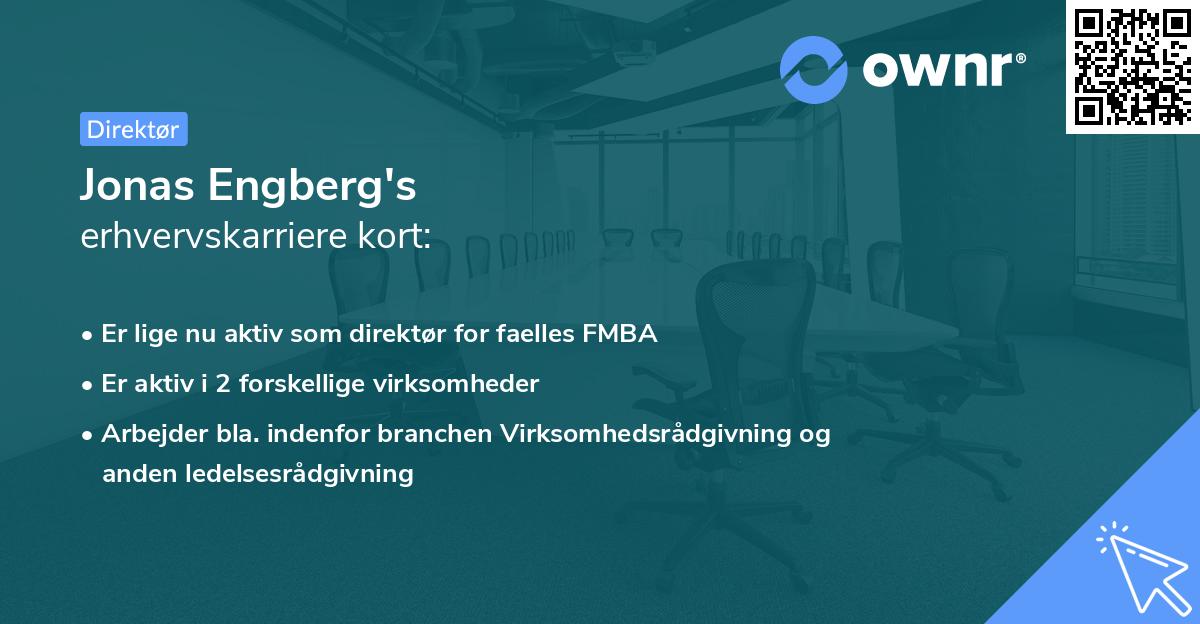 Jonas Engberg's erhvervskarriere kort