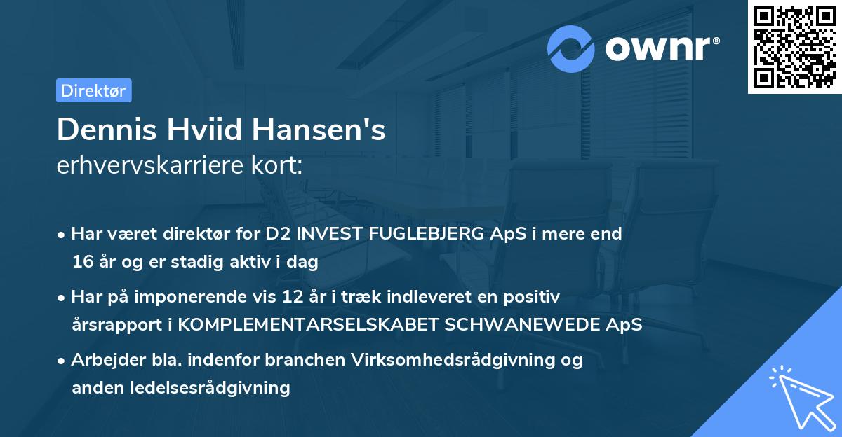 Dennis Hviid Hansen's erhvervskarriere kort