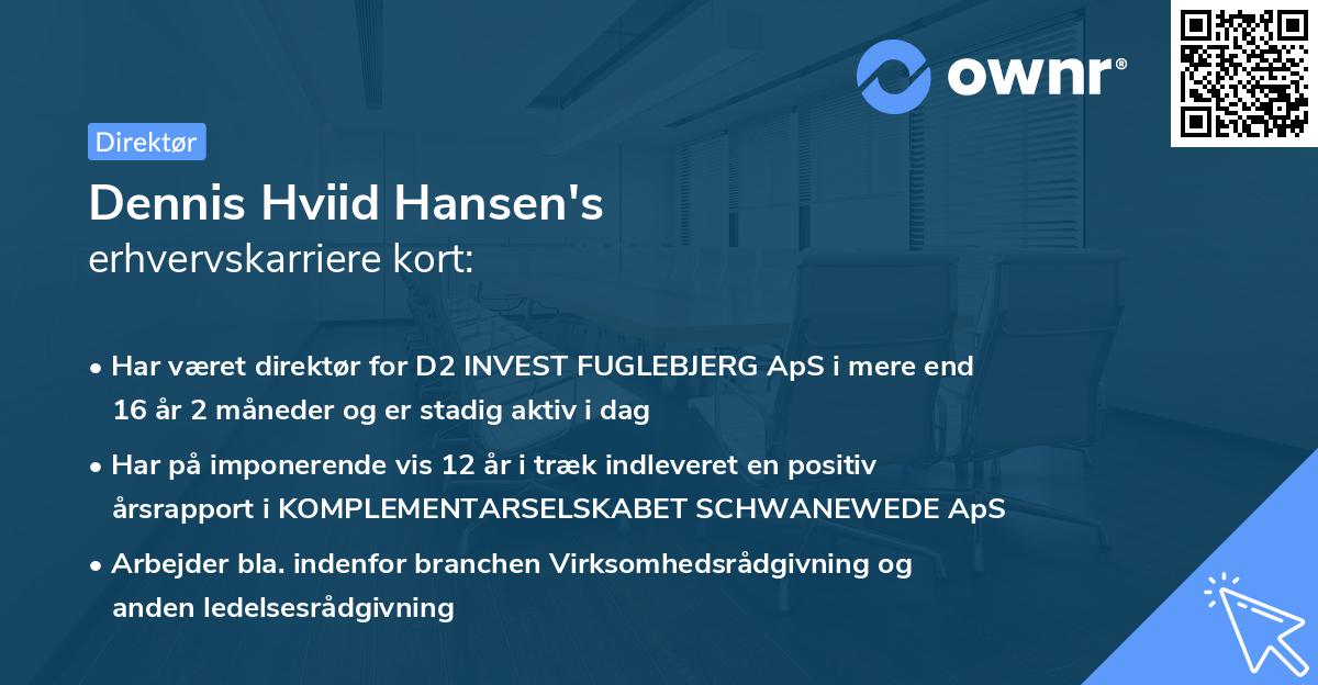 Dennis Hviid Hansen's erhvervskarriere kort