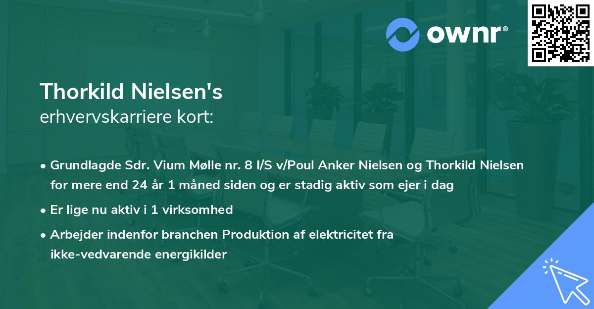 Thorkild Nielsen's erhvervskarriere kort