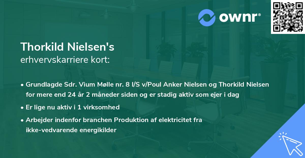 Thorkild Nielsen's erhvervskarriere kort