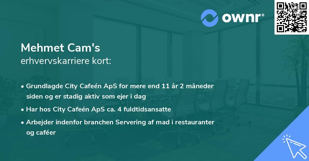 Mehmet Cam's erhvervskarriere kort