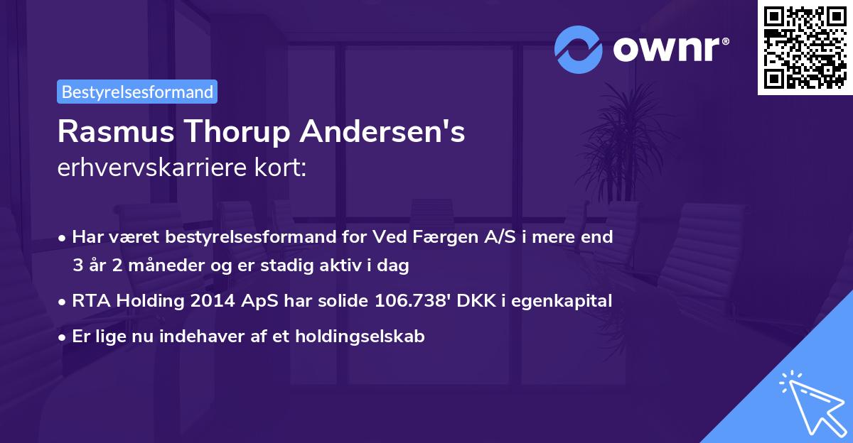 Rasmus Thorup Andersen's erhvervskarriere kort