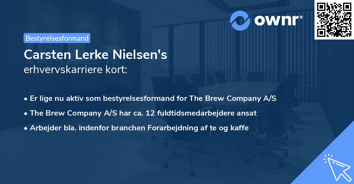 Carsten Lerke Nielsen's erhvervskarriere kort