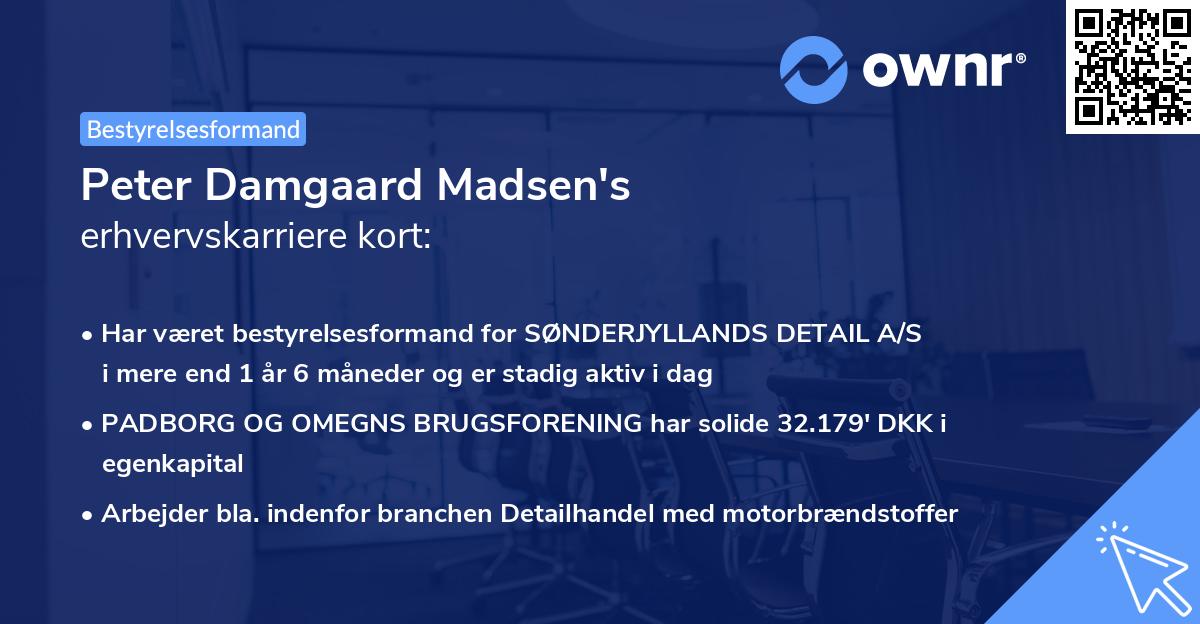 Peter Damgaard Madsen's erhvervskarriere kort