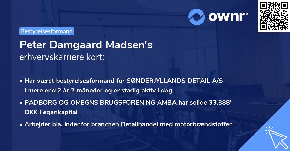 Peter Damgaard Madsen's erhvervskarriere kort