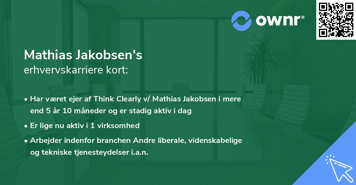 Mathias Jakobsen's erhvervskarriere kort