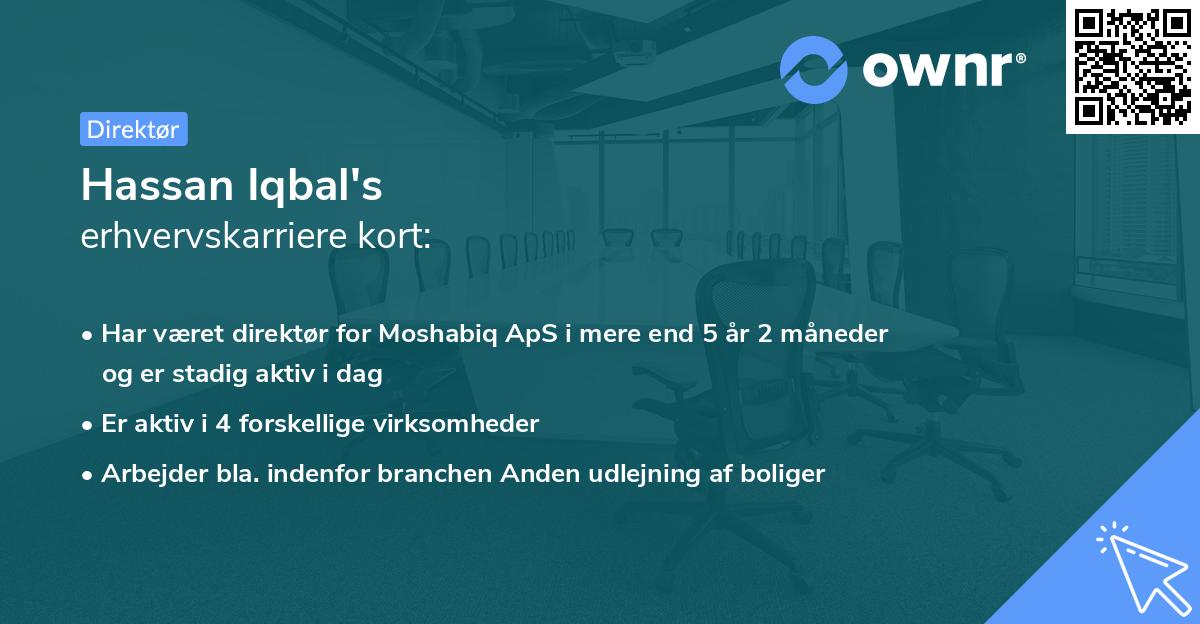 Hassan Iqbal's erhvervskarriere kort