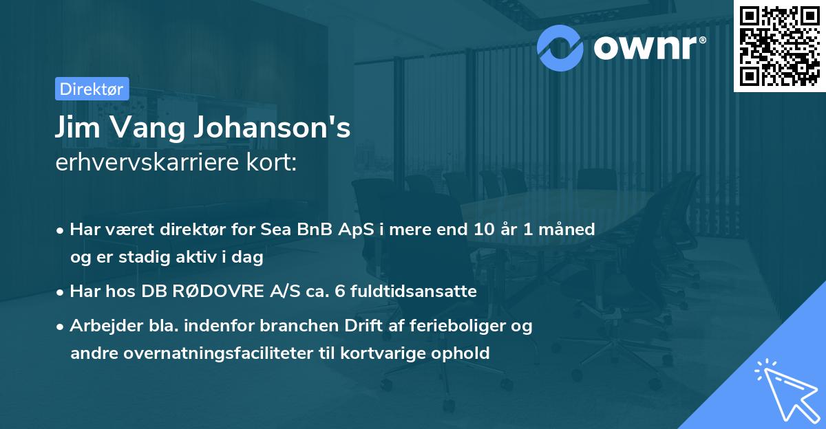Jim Vang Johanson's erhvervskarriere kort