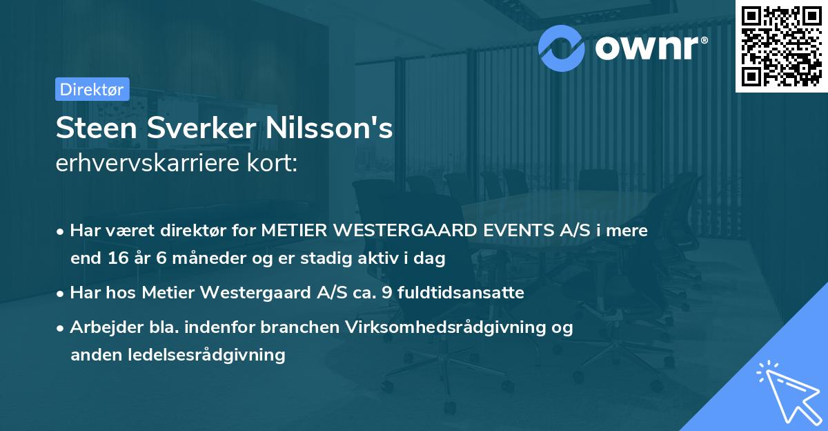 Steen Sverker Nilsson's erhvervskarriere kort