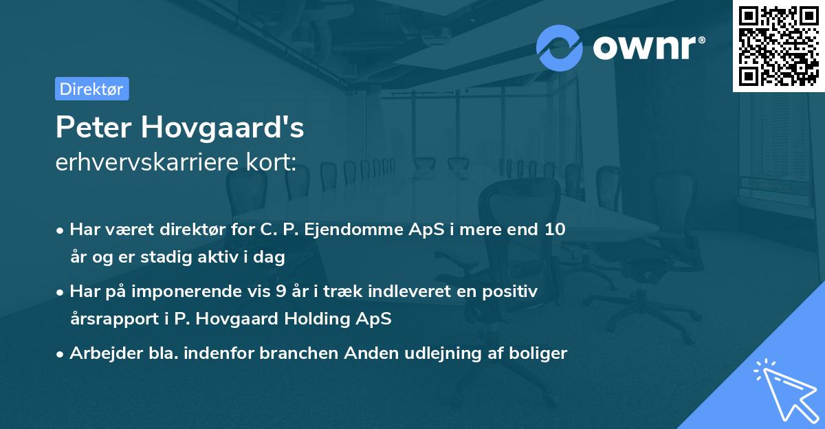 Peter Hovgaard's erhvervskarriere kort