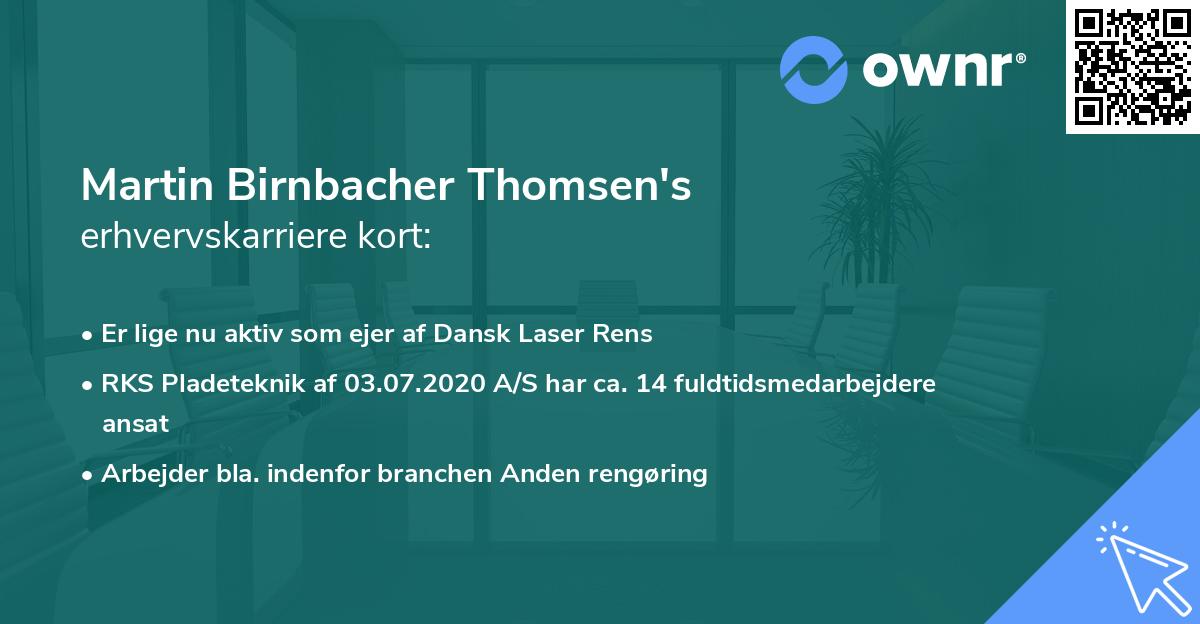 Martin Birnbacher Thomsen's erhvervskarriere kort