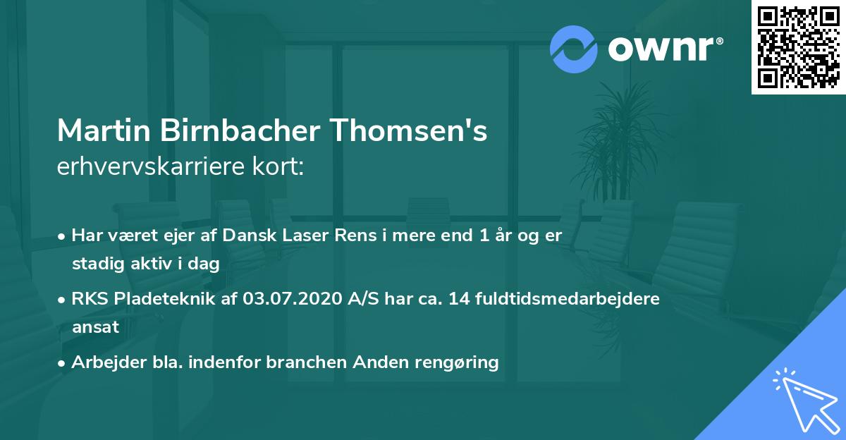 Martin Birnbacher Thomsen's erhvervskarriere kort