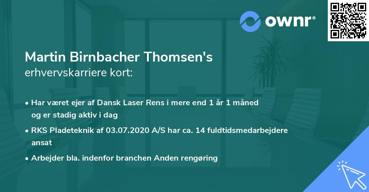 Martin Birnbacher Thomsen's erhvervskarriere kort