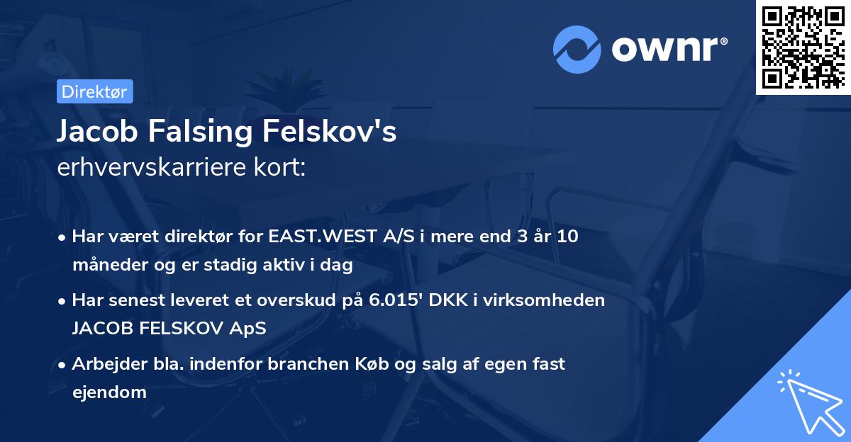 Jacob Falsing Felskov's erhvervskarriere kort