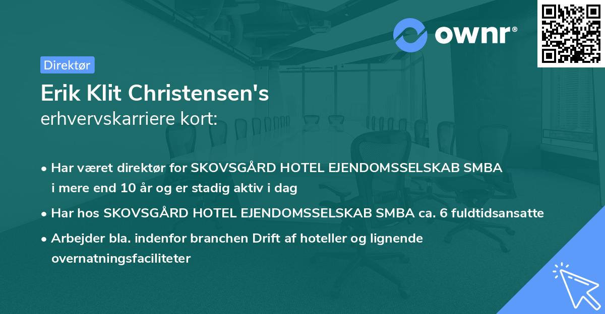 Erik Klit Christensen's erhvervskarriere kort