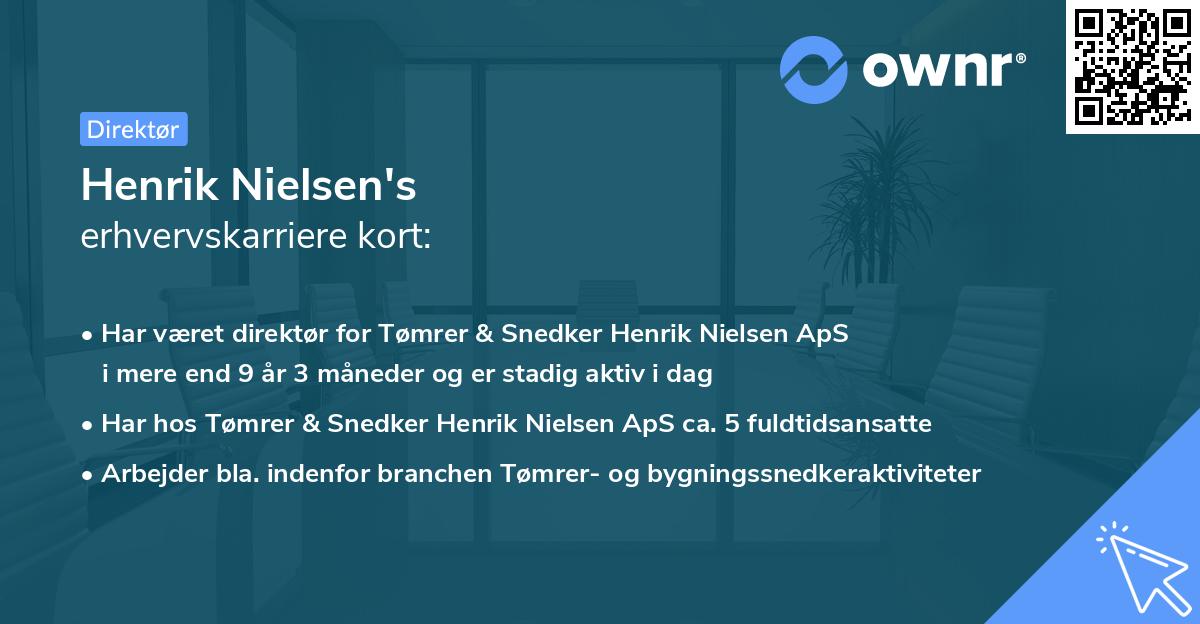 Henrik Nielsen's erhvervskarriere kort