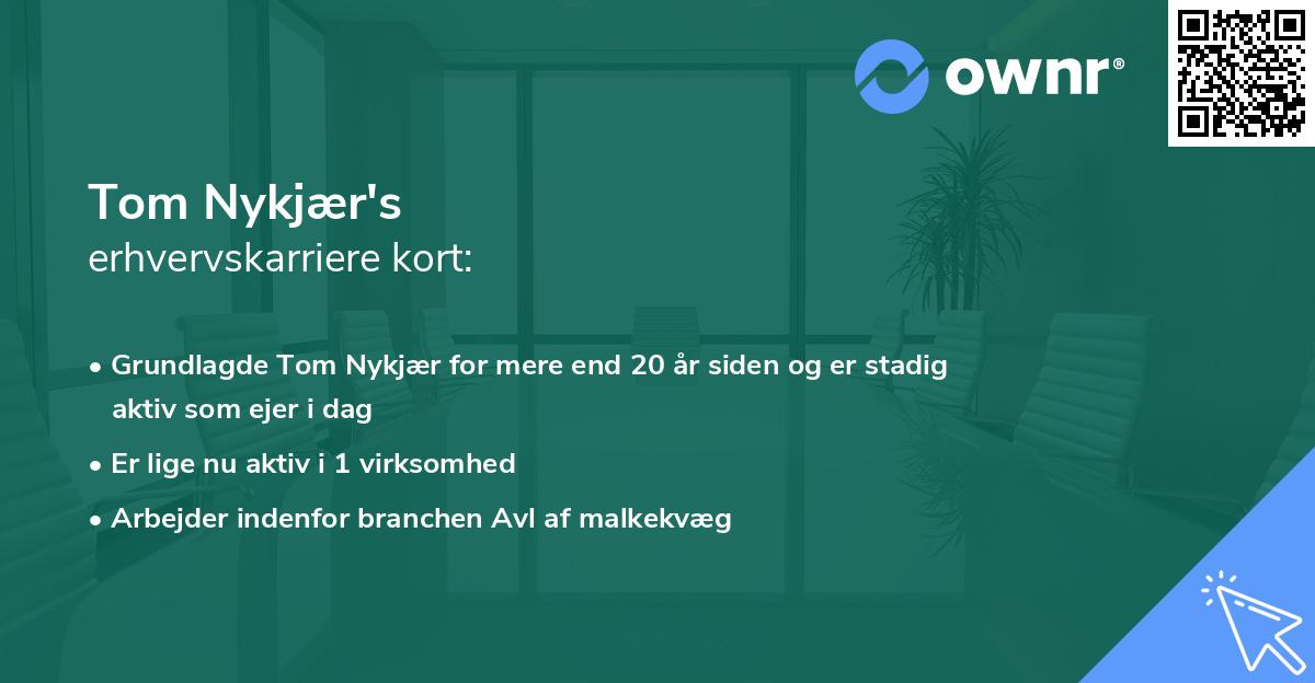 Tom Nykjær's erhvervskarriere kort