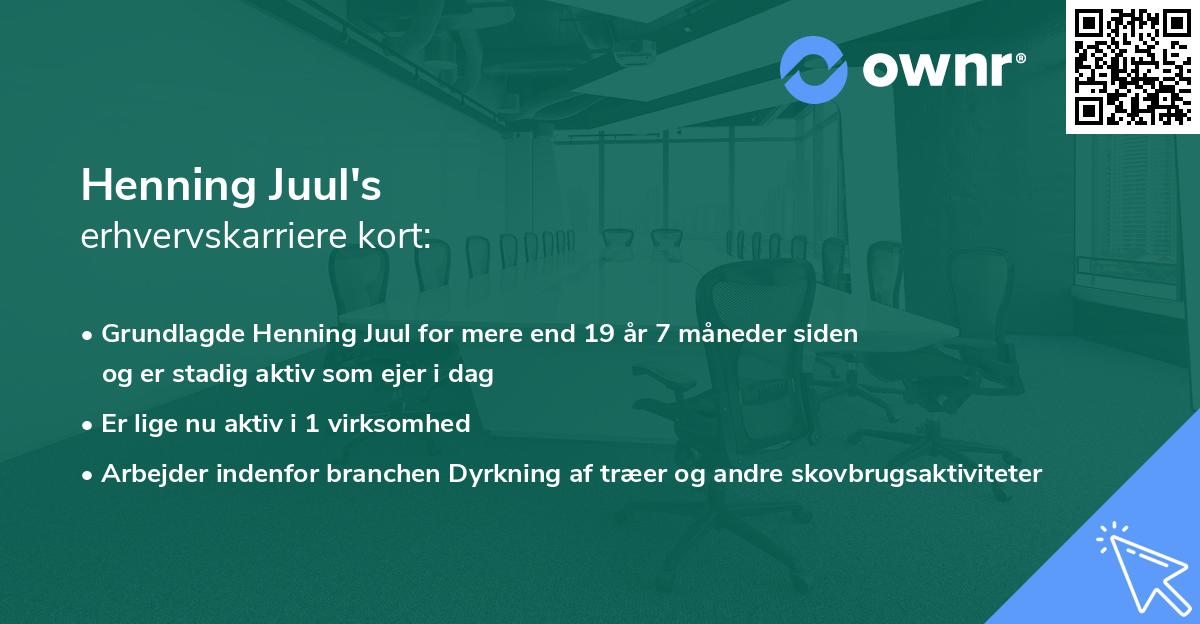 Henning Juul's erhvervskarriere kort