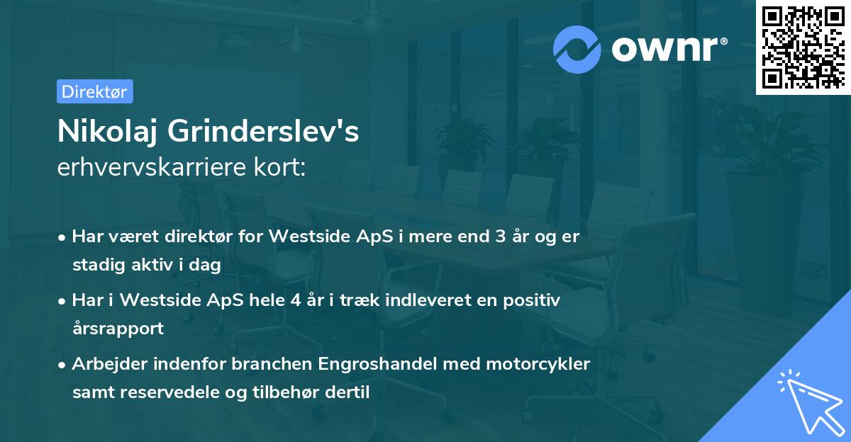 Nikolaj Grinderslev's erhvervskarriere kort