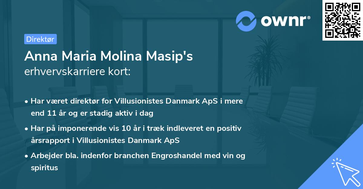 Anna Maria Molina Masip's erhvervskarriere kort
