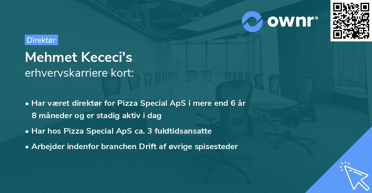 Mehmet Kececi's erhvervskarriere kort
