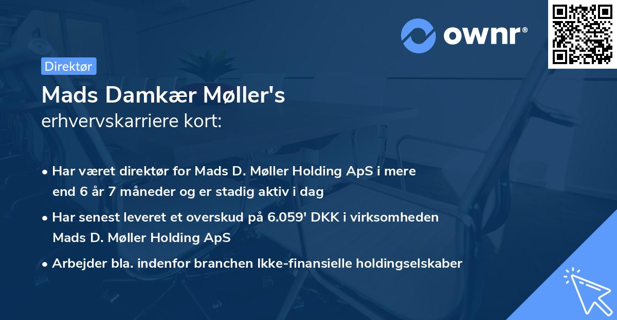 Mads Damkær Møller's erhvervskarriere kort