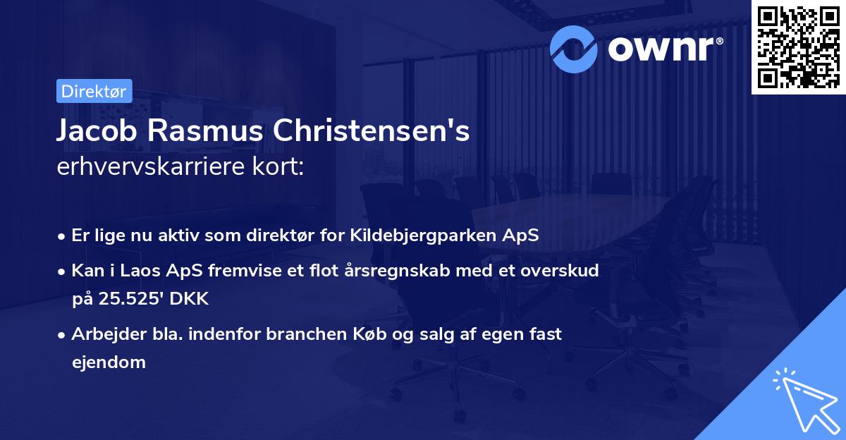 Jacob Rasmus Christensen's erhvervskarriere kort