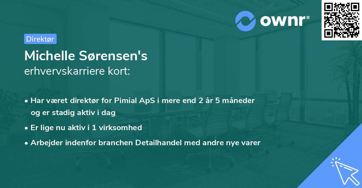 Michelle Sørensen's erhvervskarriere kort