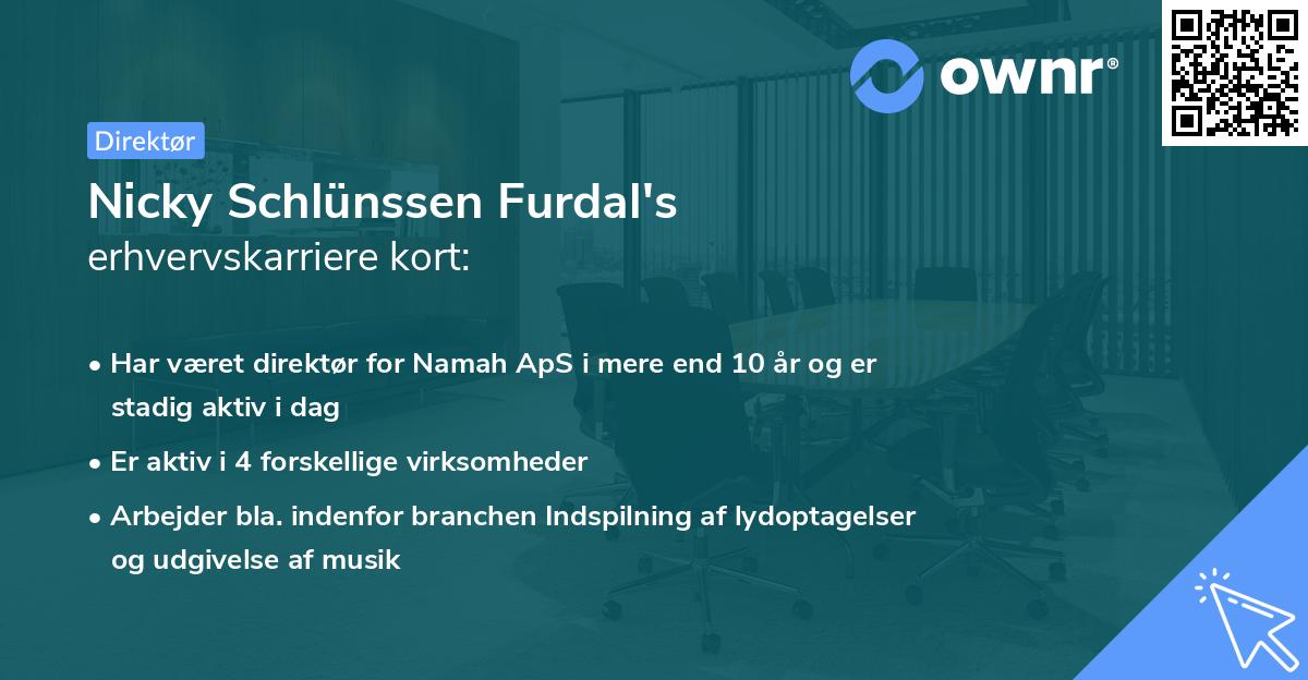 Nicky Schlünssen Furdal's erhvervskarriere kort