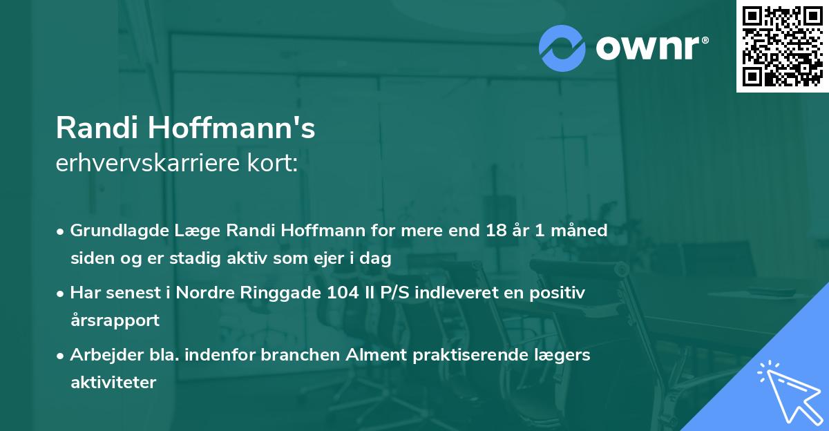 Randi Hoffmann's erhvervskarriere kort