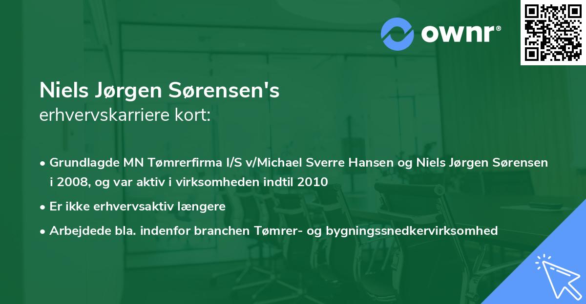 Niels Jørgen Sørensen's erhvervskarriere kort