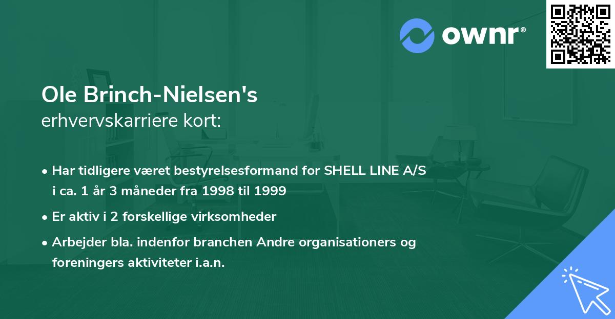 Ole Brinch-Nielsen's erhvervskarriere kort
