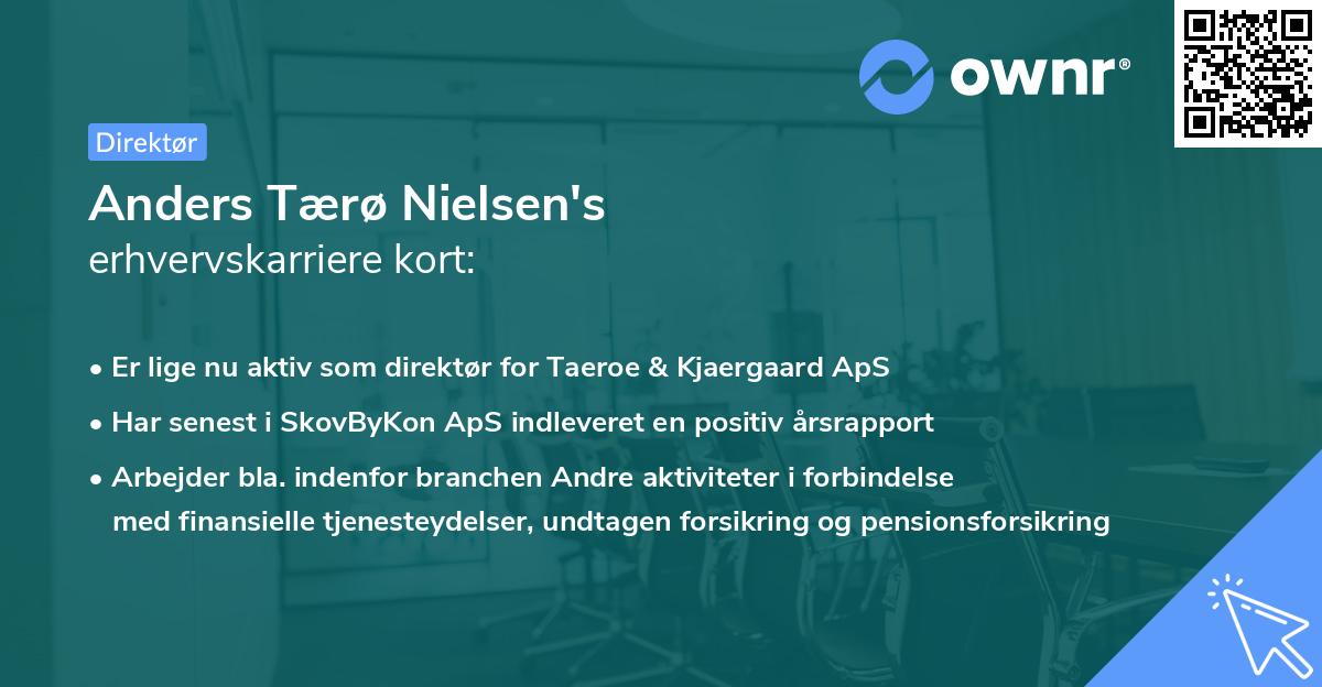 Anders Tærø Nielsen's erhvervskarriere kort