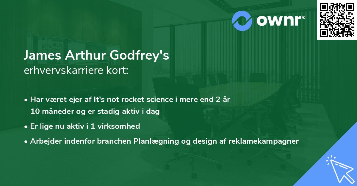 James Arthur Godfrey's erhvervskarriere kort