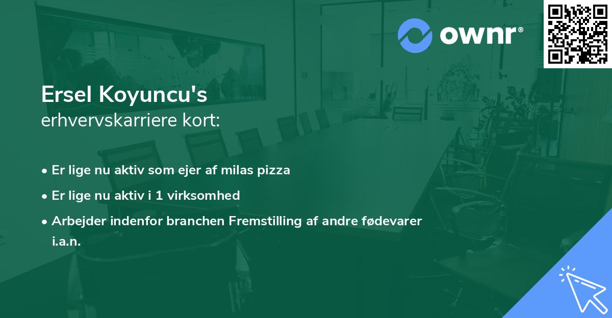 Ersel Koyuncu's erhvervskarriere kort