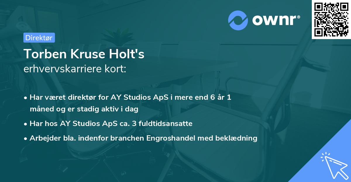 Torben Kruse Holt's erhvervskarriere kort