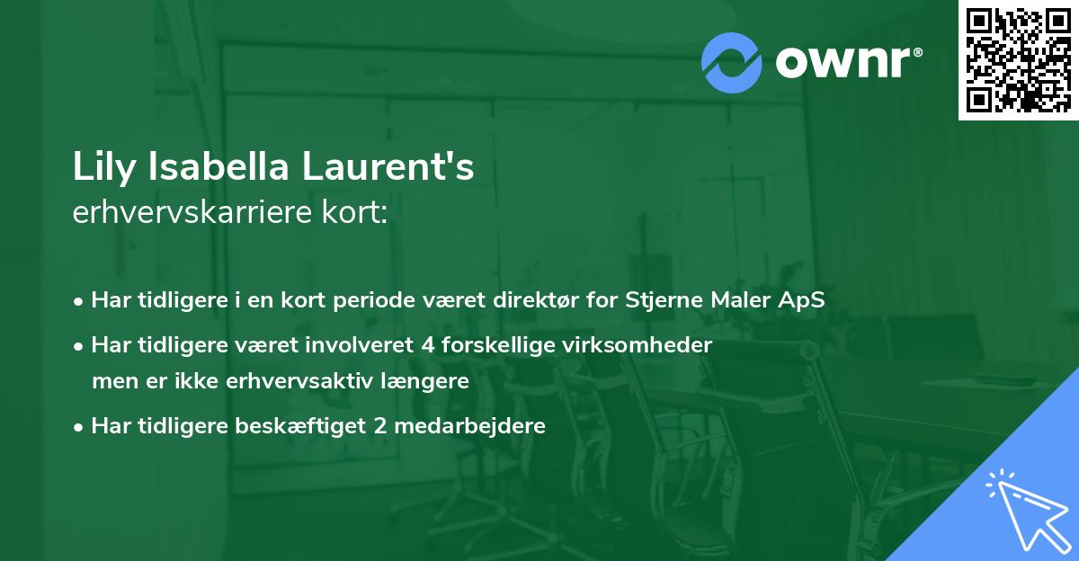 Lily Isabella Laurent's erhvervskarriere kort